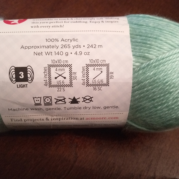 6 Skeins - Storybook Lullaby Yarn in Mint, Stitch Studio by Nicole - Picture 7 of 9